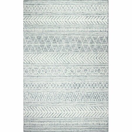 BASHIAN 3 ft. 6 in. x 5 ft. 6 in. Valencia Collection 100 Percent Wool Hand Tufted Area Rug, Silver R131-SIL-4X6-AL118